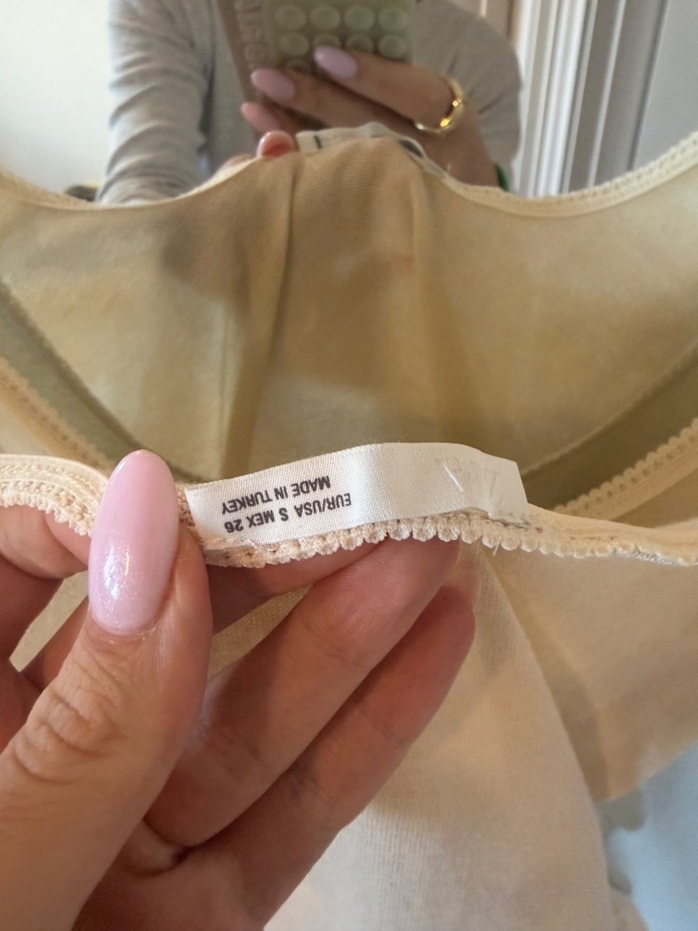 Zara Cream Ruffle Drop-Waist Mini Dress — Size s - Picture 3 of 3